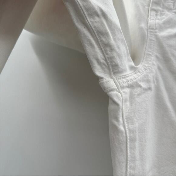 J. Crew Slim Wide-Leg High Rise Raw Hem Jeans in White Wash‎ Sz 32 NEW - Picture 7 of 15